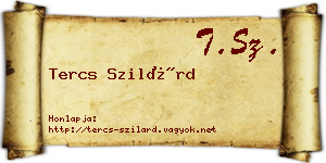 Tercs Szilárd névjegykártya