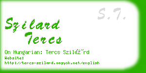szilard tercs business card